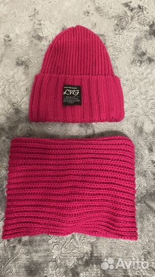 Шапка зимняя снуд шарф