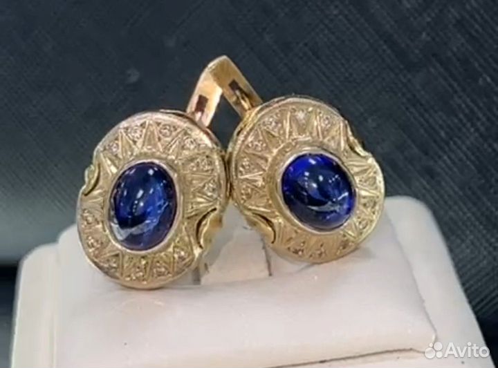 Золотые серьги с бриллиантами