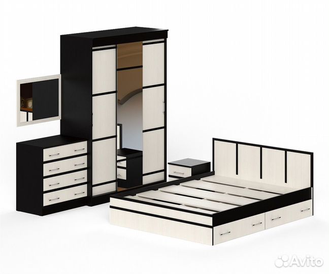 Спальный гарнитур Сакура № 1 цвет венге/дуб лоредо