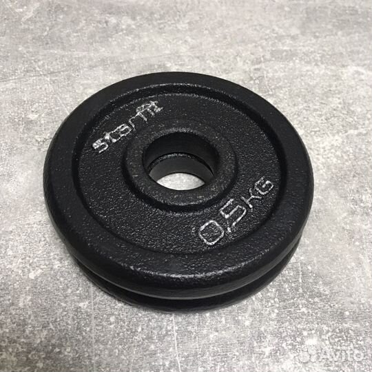 Блины 2*0,5 кг для гантелей штанги Starfit 26 мм