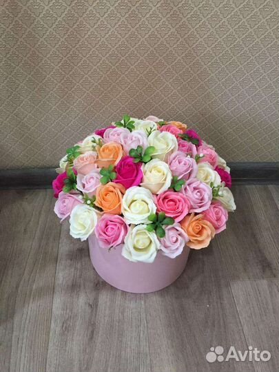 Букет из мыльных роз
