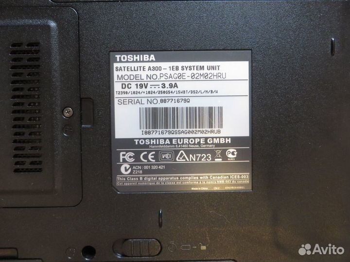 Ноутбук Toshiba Satellite A300