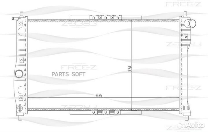 Радиатор охлаждения daewoo Lanos 97- 96182261