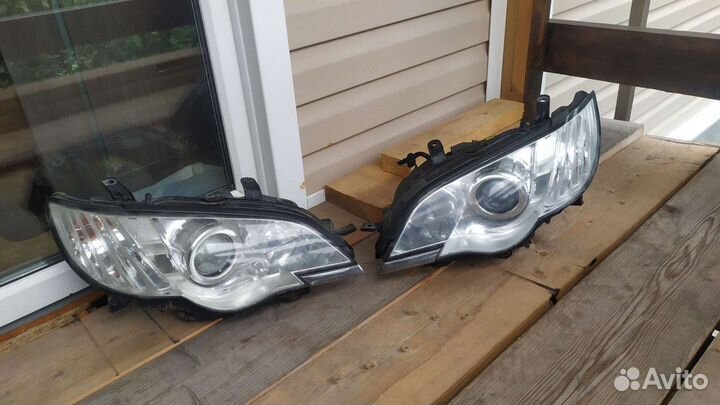 Фары с омывателем на Subaru BL/BP