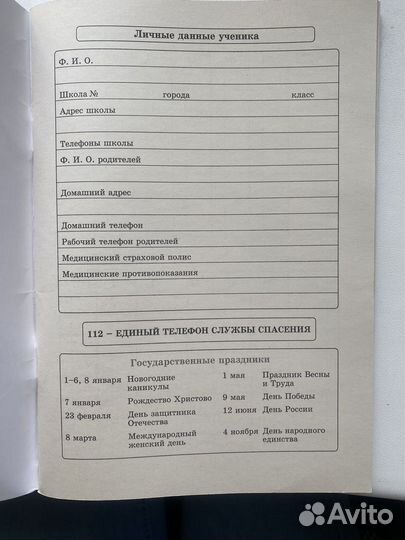 Дневник школьный 1-11 класс