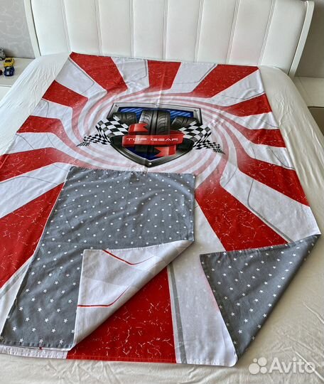 Детское постельное белье 116х187 Гонки