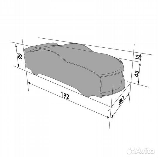 Кровать Машина Камаро-М, 178х76 спальное место