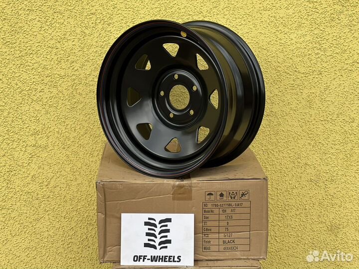 Off-road-wheels 17x8 5x127 ET0 d75 Jeep черный