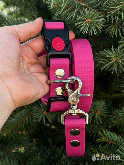 Ошейники и поводки из биотана «Соты» 25мм