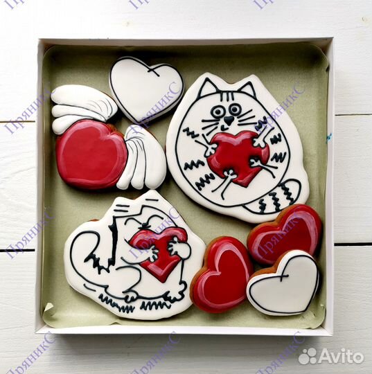 Имбирные пряники под заказ. Для влюблённых. прянис