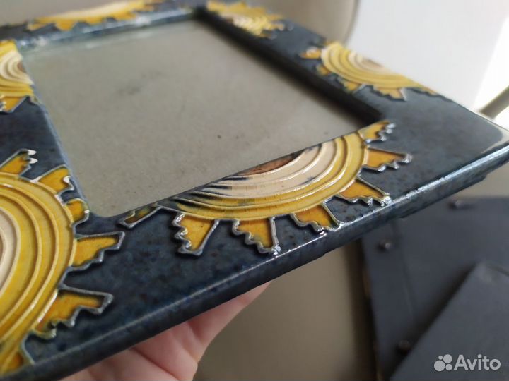 Фоторамка керамика с кракелюром Красный cube