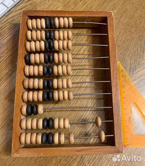 Счёты винтажные СССР деревянные ученические