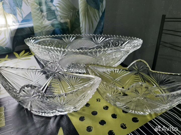 Тарелки блюда хрусталь СССР
