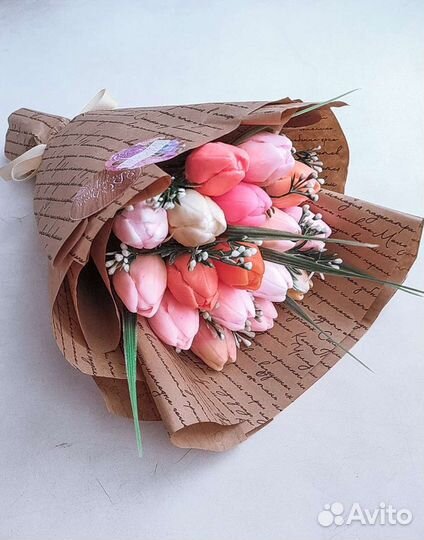 Букет из мыльных тюльпанов