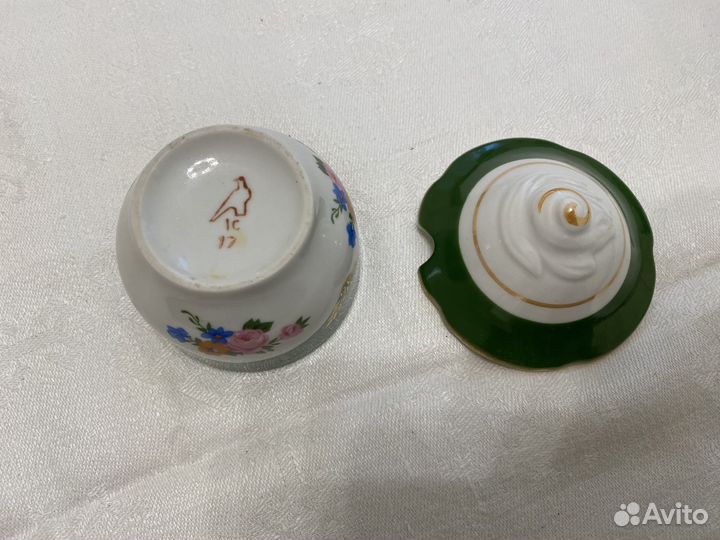 Горчичница с крышкой. Дулево. Воспоминание