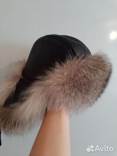 Шапка женская, песец