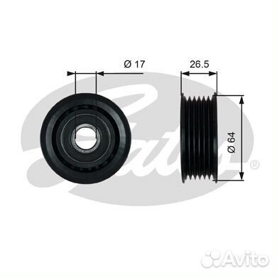 Ролик обводной приводного ремня Gates