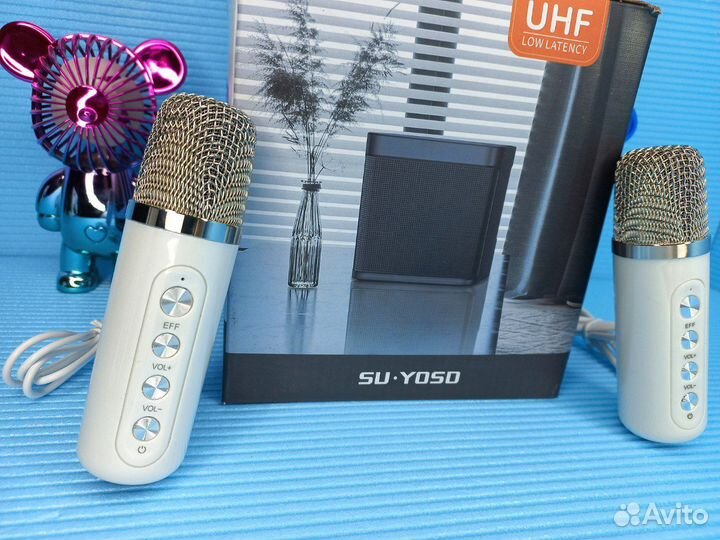 Колонка с караоке 2 Беспроводных микрофонами