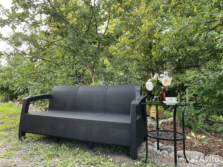 Диван ротанг, дачная мебель