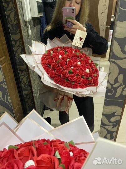 Мыльные розы, мыльные букеты, мыльные цветы