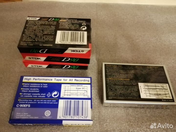 Аудиокассеты новые запечатанные sony. TDK. denon