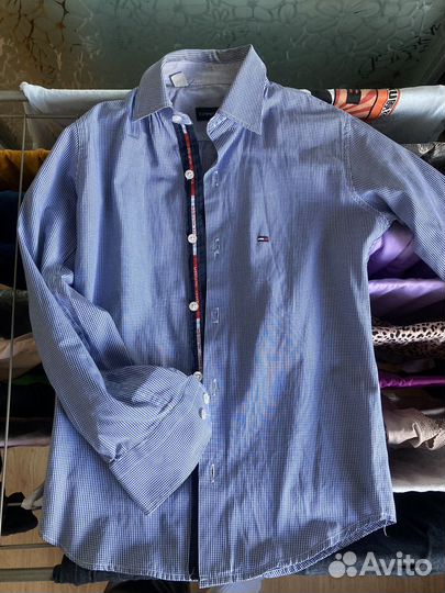 Tommy hilfiger рубашка на мальчика рост 134-140