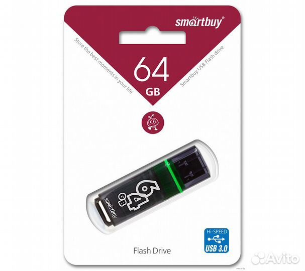 Флеш-накопитель Smartbuy Glossy series 64GB Dark G