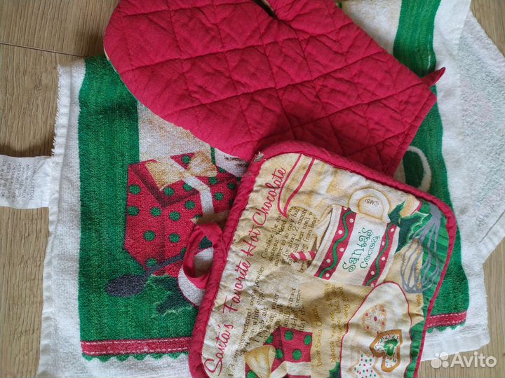 Набор Новогодний прихватка варежка полотенце