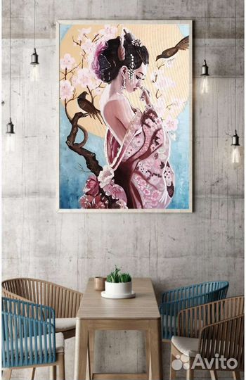 Уникальная картина маслом азиатская девушка