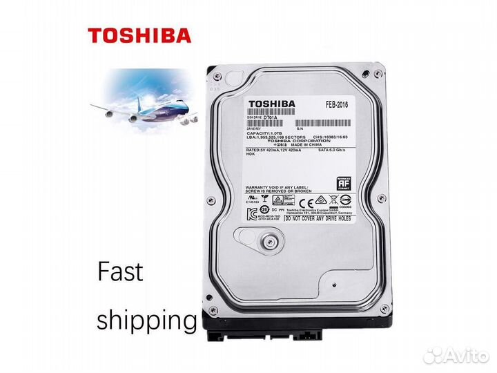 Жесткий диск Toshiba 1 тб DT01ACA100 SATA 6Gb/s