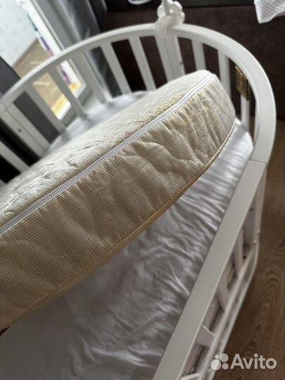 Детский матрас в круглую кроватку