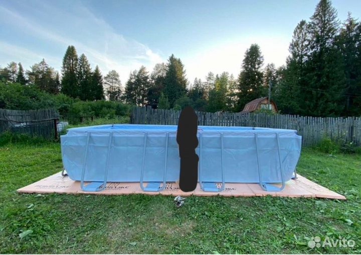 Каркасный бассейн прямоугольный бу