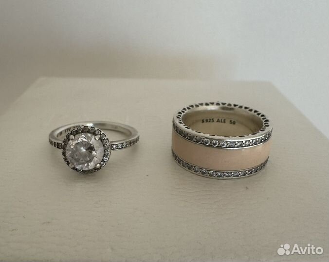 Серебряное кольцо пандора 15,5