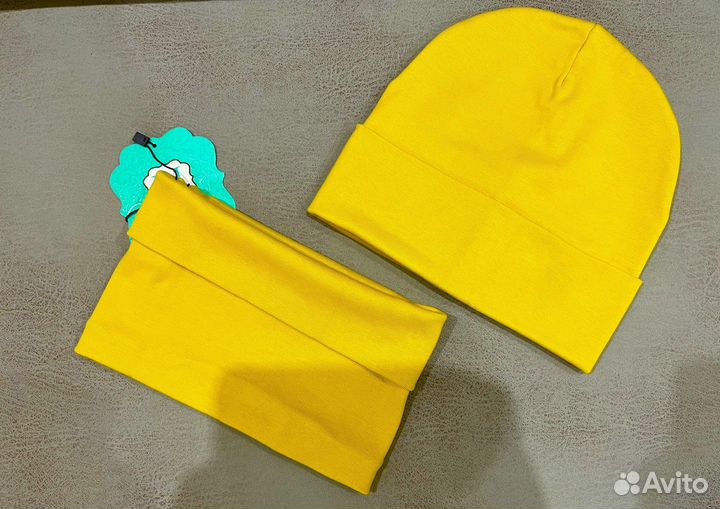 Комплект шапка и снуд унисекс, новый