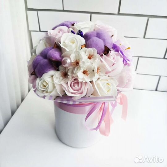 Букеты из мыльных роз