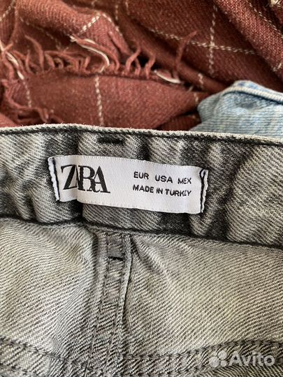 Джинсы zara серые мужские