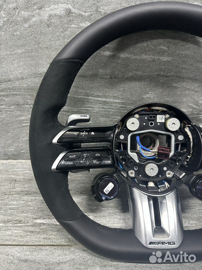 Новый руль алькантара AMG Mercedes W223 W213