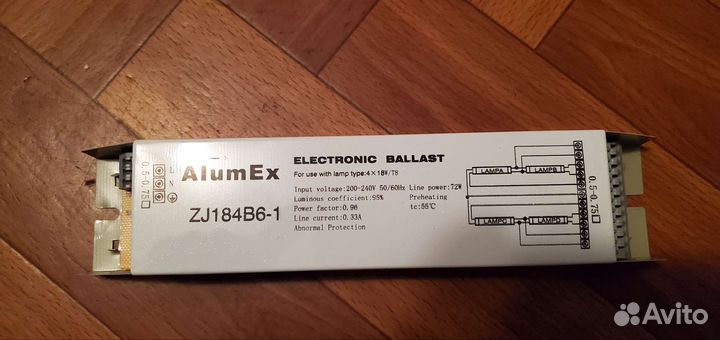 Эпра Elektronic ballast AlumEx ZJ184B6-1