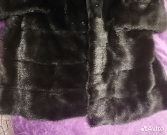 Шуба норковая с капюшоном