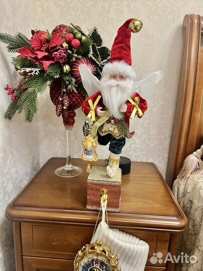 Санта Клаус эльф фея кукла с подарочным носком