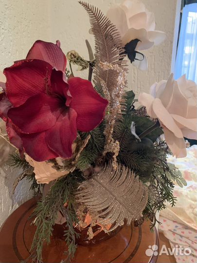 Букет цветов искуственный в вазе