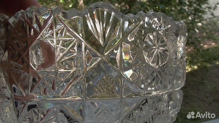 Вазы-салатницы. 2 шт. Ажурные. Хрусталь СССР