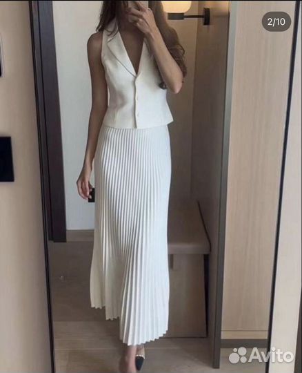 Костюм юбка и жилет