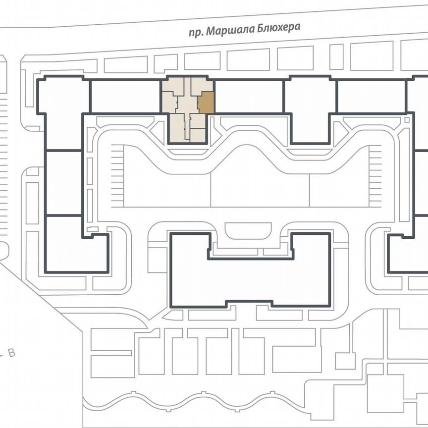 2-к. квартира, 53,7 м², 8/17 эт.