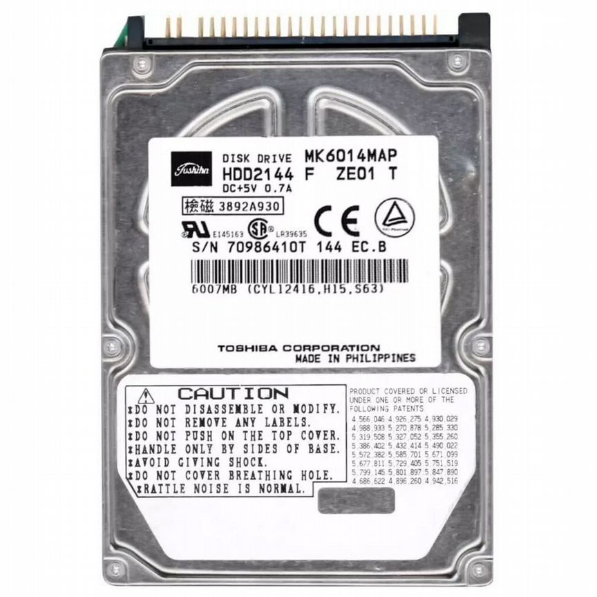 [MK6014MAP] Жесткий Диск Toshiba 6gb Ide 2,5" Hdd Mk6014map