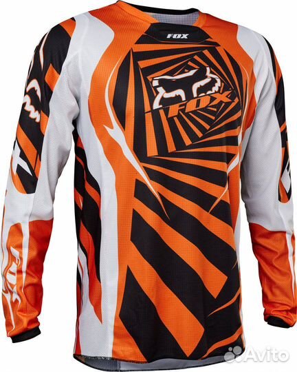 Мотоджерси FOX 180 Goat, Черно-бело-оранжевый