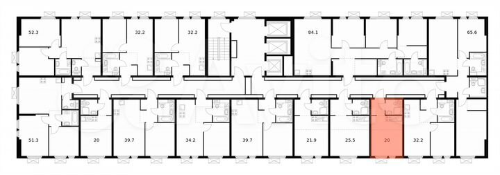 Квартира-студия, 20 м², 17/19 эт.