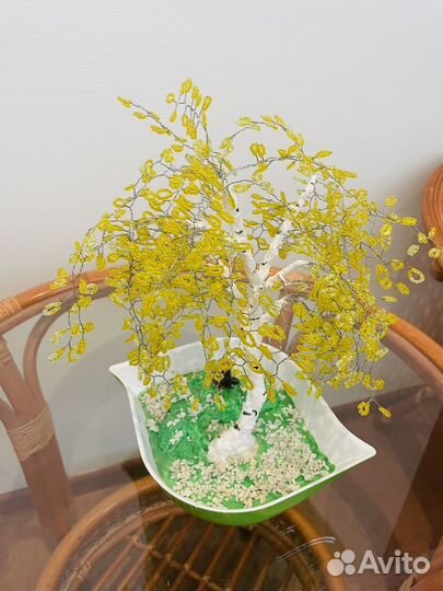 Деревья из бисера