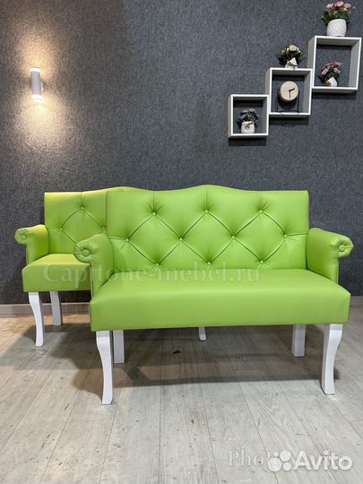 Мини диванчик нераскладной. Банкетка со спинкой