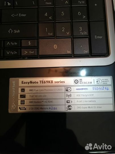 Ноутбук packard bell